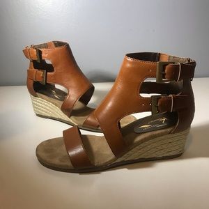 Brown Heeled Wedges A2 Heelrest by AEROSOLES